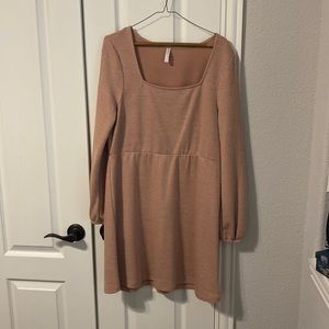 Blush sweater dress